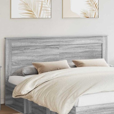 vidaXL Tăblie cap cu headboard Gri Sonoma 180 cm Lemn compozit 887430 foto