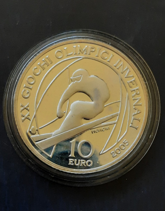 10 Euro &quot;Olimpiada de iarna - Ski alpin&quot;, Italia 2005 - G 3956