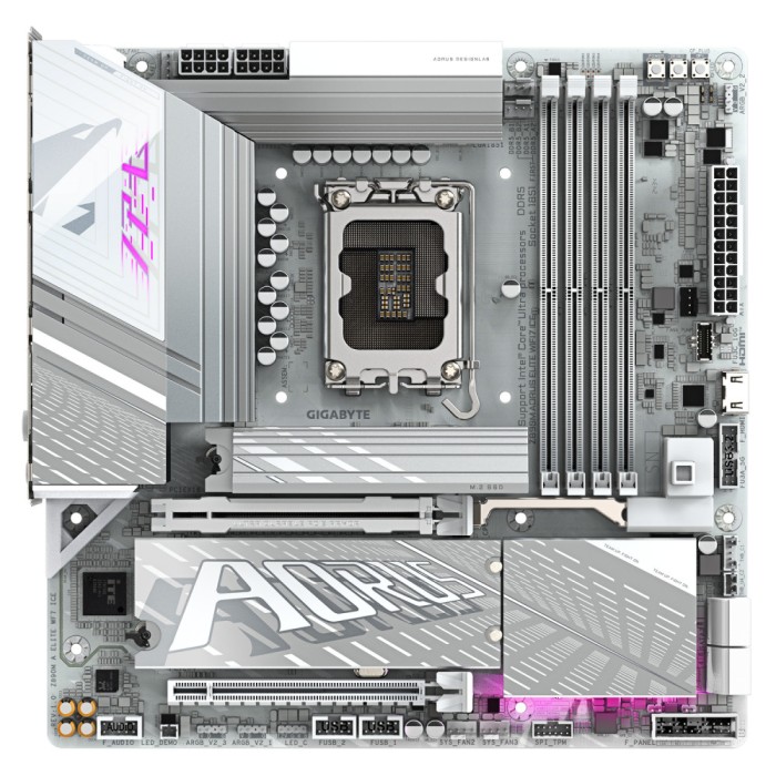 Placa de baza GIGABYTE Z890M A ELITE WF7 ICE, LGA1851, DDR5, BT, Wi-Fi, Micro ATX, Alb &amp;quot;Z890M A ELITE WF7 ICE&amp;quot;