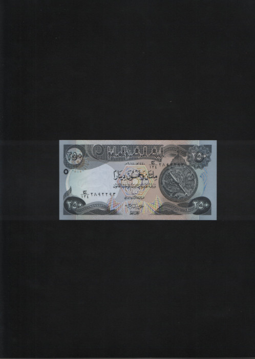 Irak 250 dinari dinars 2018 unc