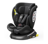 Scaun Auto TWT Plus DELUXE BUF BOOF iSIZE BlackJeans cu Isofix rotativ 360 grade 40-150 cm, 1-2-3 (9-36 kg), In sensul directiei de mers