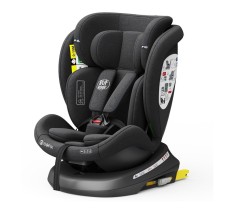 Scaun Auto TWT Plus DELUXE BUF BOOF iSIZE BlackJeans cu Isofix rotativ 360 grade 40-150 cm