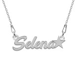 Lănțișor Argint Personalizat cu Nume și Steluță, 45cm - Bijuterie Unicat, Cadou Special