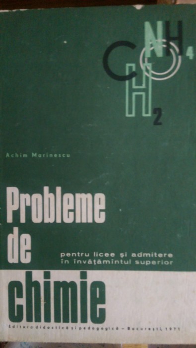 Probleme de chimie pt licee si admitere in invatamantul superior A.Marinescu