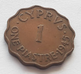 216. Moneda Cipru 1 piastre 1945