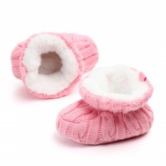 Botosei crosetati imblaniti roz (Marime Disponibila: 3-6 luni (Marimea 18