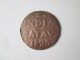 Rară! Java(Indonezia) Indiile de Est Neerlandeze 1/2 Stuiver 1820
