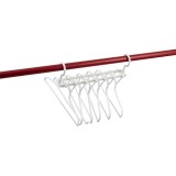Umeras multifunctional 6 in 1 pliabil, alb, pentru organizare haine