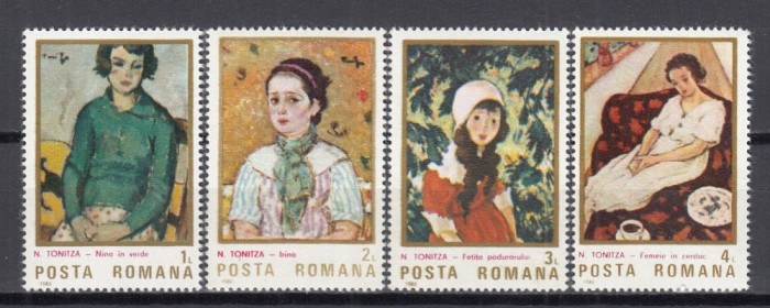 ROMANIA 1986 LP 1151 REPRODUCERI DE ARTA NICOLAE TONITZA SERIE MNH