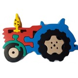 Puzzle tractor din lemn agricultura