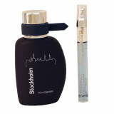 Set apa de toaleta barbati Stockholm World Senses, 100 + 10 ml, Bleumarin