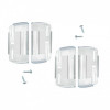 Set 4 Suporti Placute Inmatriculare Auto Slim Fata Spate Transparenti Universal ALM