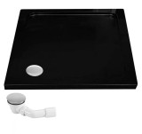 Cada pentru dus din acril Rea Savoy negru 90x90