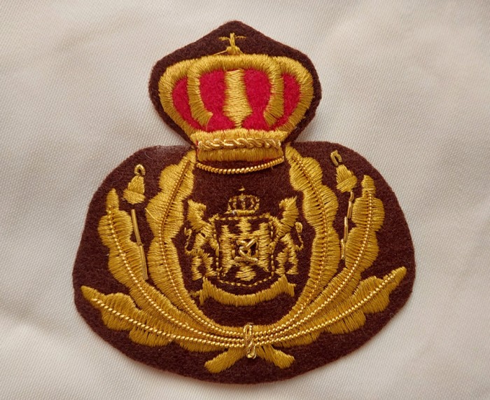Emblema coifura, cuc cascheta, sapca regalista gardian public, politie pre ww2