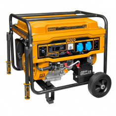 Generator curent electric, INGCO GE55003, Putere 5500W, Tehnologie AVR, Pornire Electrica, Monofazat foto