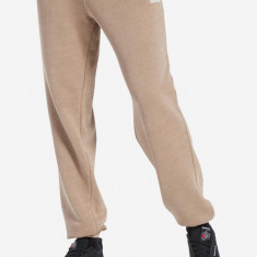 Reebok Classic pantaloni de trening din bumbac Natural Dye FT culoarea bej, uni HT8197-beige