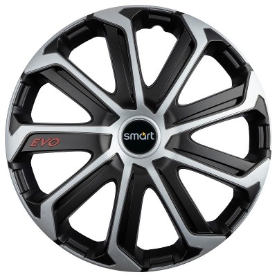 Set 4 Capace Roti Evo Gri-Negru R14, Pentru SMART foto