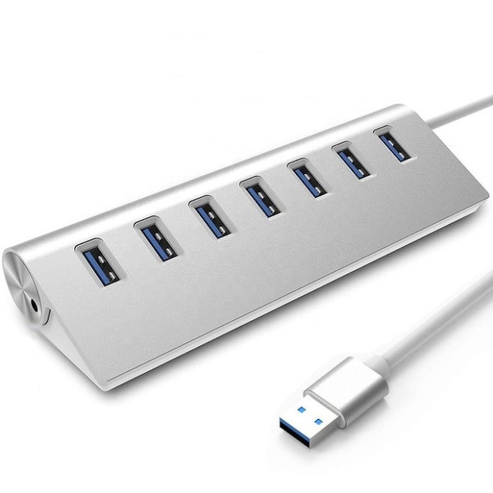 Splitter porturi USB CO2 7x USB 3.0 silver