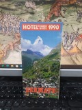 Zermatt, Matterhorn, Hotel Fuhrer Guide 1990, ghid și hartă, 193