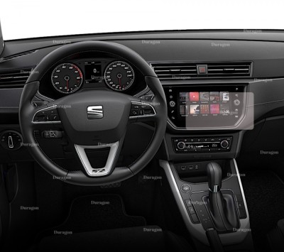 Folie Protectie Navigatie Seat Arona 2017-2021, Duragon, protectie Display Navigatie, silicon Mat, Anti-zgarieturi, Anti-amprenta, kit instalare foto
