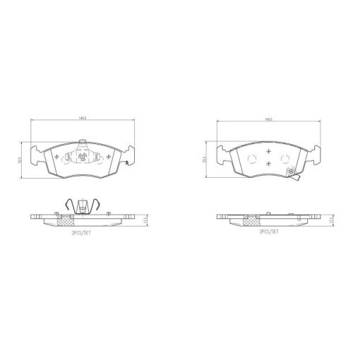 Placute frana Fiat 500 (312) 07.07-, 500 C (312) 09.09-, 500e (332) 10.20-, Panda (312 319) 02.12-, Panda Van (312 519) 02.12-; Lancia Ypsilon (312)