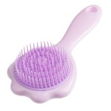 Perie de par pentru copii cu model laba de pisica, Lila, 15,5x7,5cm, CMCLASS