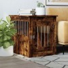 Gossi lada pentru caini, stejar fumuriu, 55x75x65 cm, lemn compozit