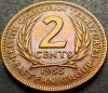 Moneda istorica &amp; exotica 2 CENTI - CARAIBE de EST, anul 1955 *cod 245 A, America Centrala si de Sud