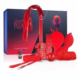 Set BDSM Bedroom Fantasies Crimson Dream, 8 Piese, Rosu