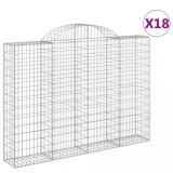 Cumpara ieftin Cosuri gabion arcuite 18 buc, 200x30x140/160cm, fier galvanizat