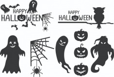 Sticker decorativ, Halloween , Negru, 85 cm, 4939ST foto