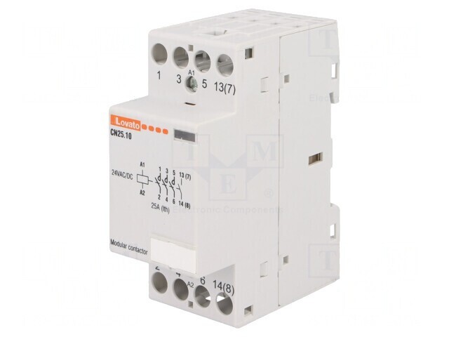 Contactor 4-pol 25A 24V NO