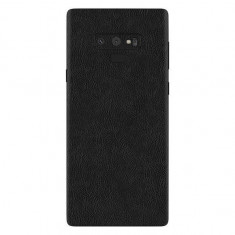 Set Folii Skin Acoperire 360 Compatibile cu Samsung Galaxy Note 9 (Set 2) - ApcGsm Wraps Leather Black