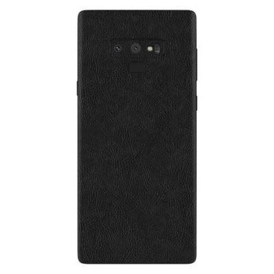 Set Folii Skin Acoperire 360 Compatibile cu Samsung Galaxy Note 9 (Set 2) - ApcGsm Wraps Leather Black foto