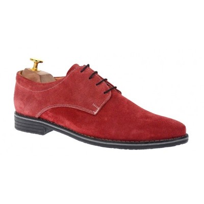 Pantofi barbati casual din piele naturala intoarsa - Model Bordeaux PAVELV foto