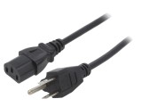 Cablu de Alimentare Negru 1m 3x18AWG IEC C13 la NEMA 5-15