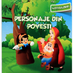 Carte de colorat cu abtibilduri - Personaje din povesti |