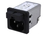 Conector de alimentare AC soclu tată 1A 250VAC IEC 60320