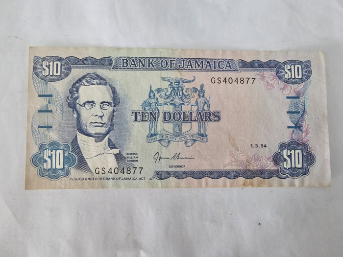 Jamaica 10 Dollars 1994 Noua
