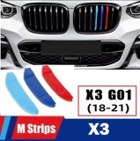 Set ornamente plastic grila fata compatibil BMW X3 2018 - 2021 G01