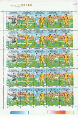 Romania 1996 #1409A Campionatul European de Fotbal Anglia COALA COMPLETA 1v MNH foto