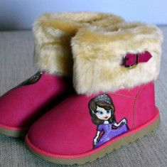 Cizme copii mbrands imblaniti , model UGG , pictura handmade, masura 30