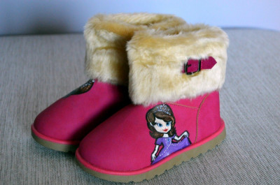 Cizme copii mbrands imblaniti , model UGG , pictura handmade, masura 30 foto