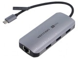 Hub USB USB 3.0 6 porturi gri