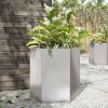 VidaXL Jardinieră de grădină 46x40x45 cm oțel inoxidabil hexagonal 851116