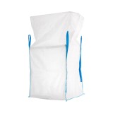 Sac big bag 95x95x110cm alb, capacitate 1250kg, tip U-Panel nelaminat, fund plan, top fusta 85cm