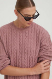Hollister Co. pulover femei, culoarea roz