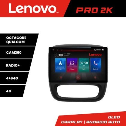 Navigatie Renault Trafic 2014-2017 K-rt09 Lenovo PRO 4+64 13 inch 2K android 4G DSP gps internet Q CarStore Technology