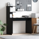 VidaXL Birou de scris din stejar negru Stejar negru MDF, laminat Compact
