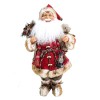 Figura decorativa Mos Craciun cu felinar si ursulet, 45 cm, General
